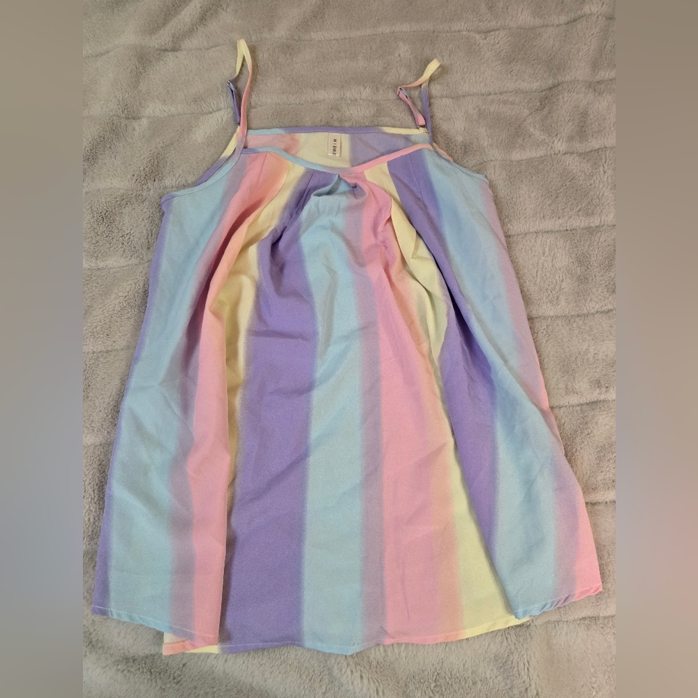 Women's Pastel Striped Tank Top